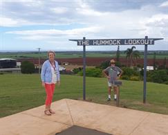Janice Wright with Chook at Hummock Lookout