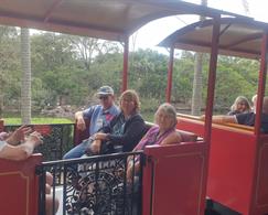 Unscheduled train ride in Bundaberg Botanica lGardens